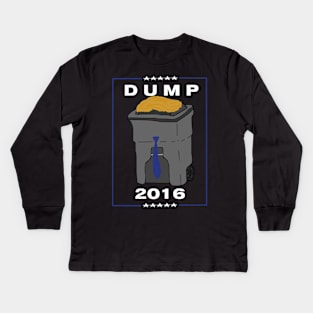 DUMP FOR PRESIDENT (Blue) Kids Long Sleeve T-Shirt